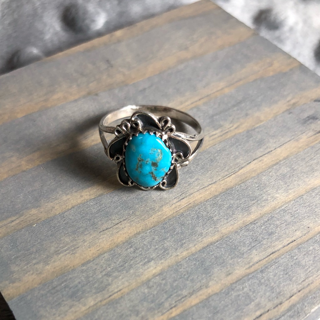 Native American Made Turquoise/Sterling Ring